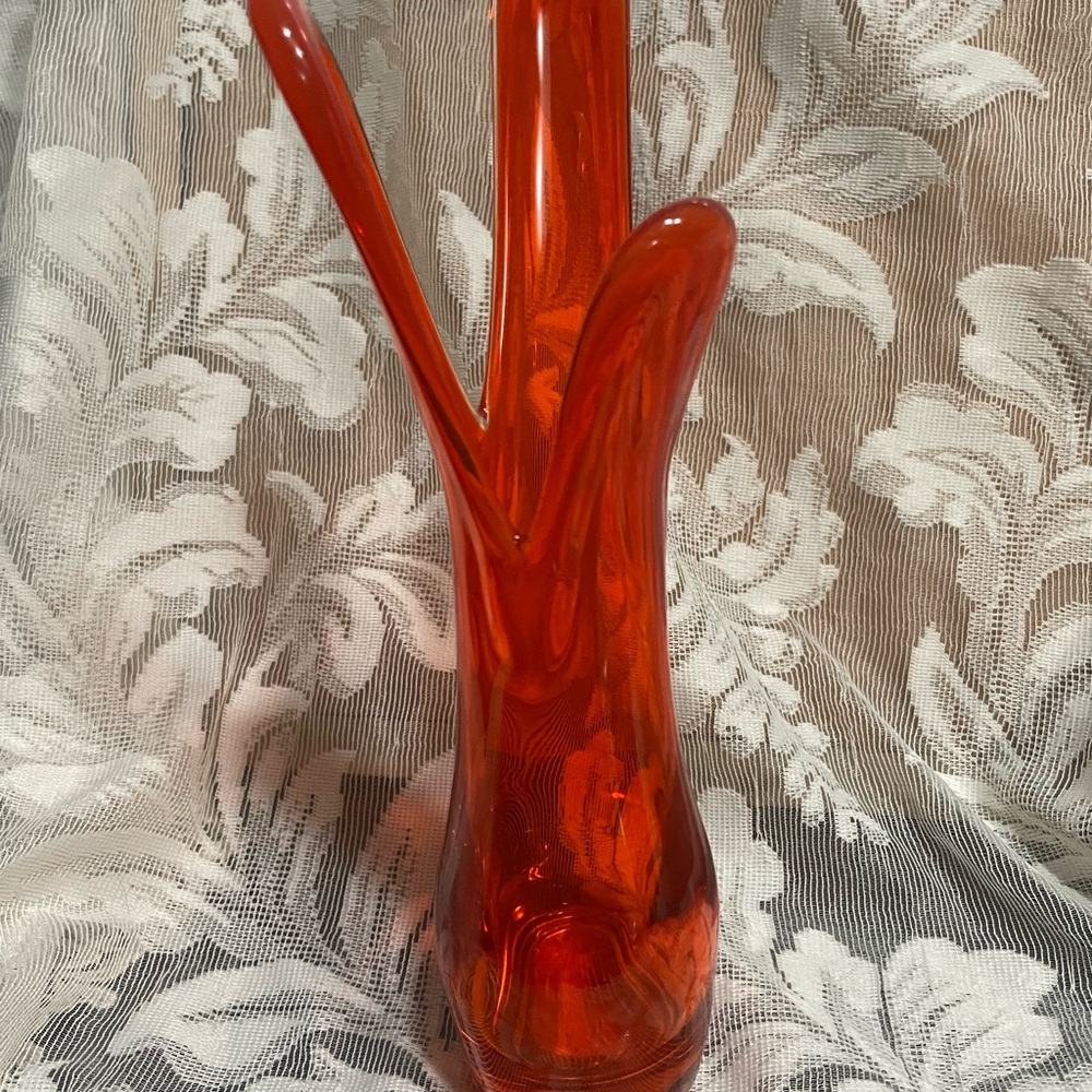 Vintage Amberina Swung Vase